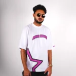 Rare Breed Pink Lightning Drop Shoulder Tee